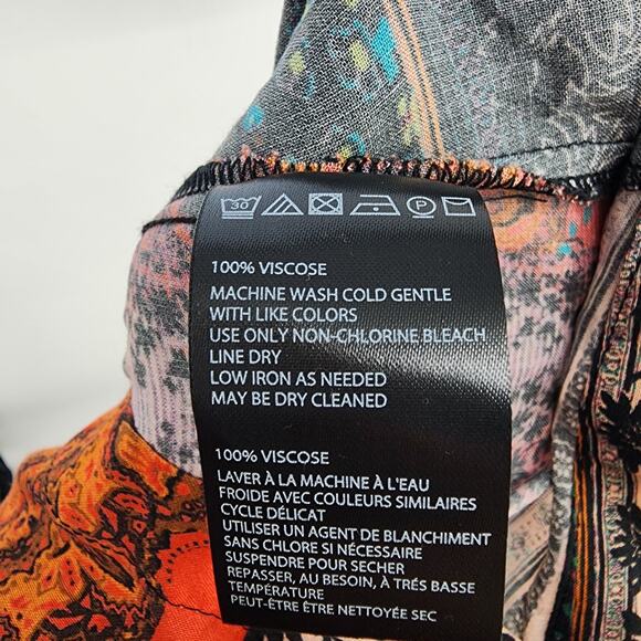 Free People Margarita Patchwork Strappy Back V-Neck Wide Leg Jumpsuit Size 4 - Picture 5 of 7